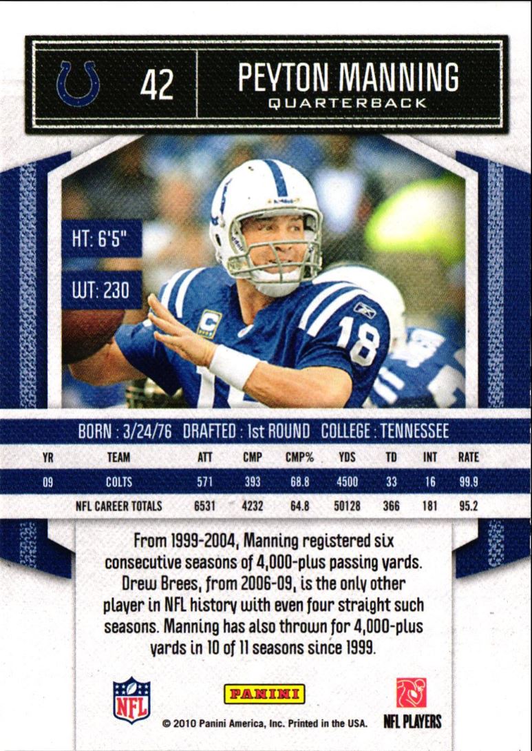 2010 Panini Classics Peyton Manning