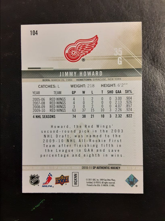 2010 SP Authentic Jimmy Howard