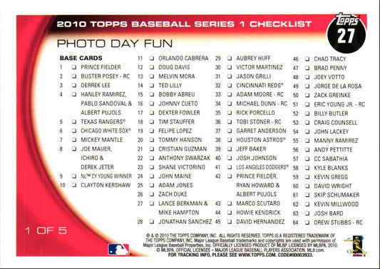 2010 Topps Photo Day Fun