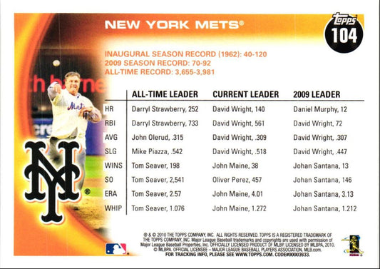 2010 Topps Black New York Mets