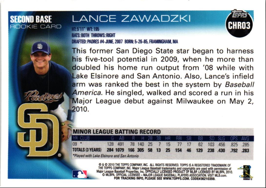 2010 Topps Update Lance Zawadzki