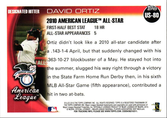 2010 Topps Update David Ortiz