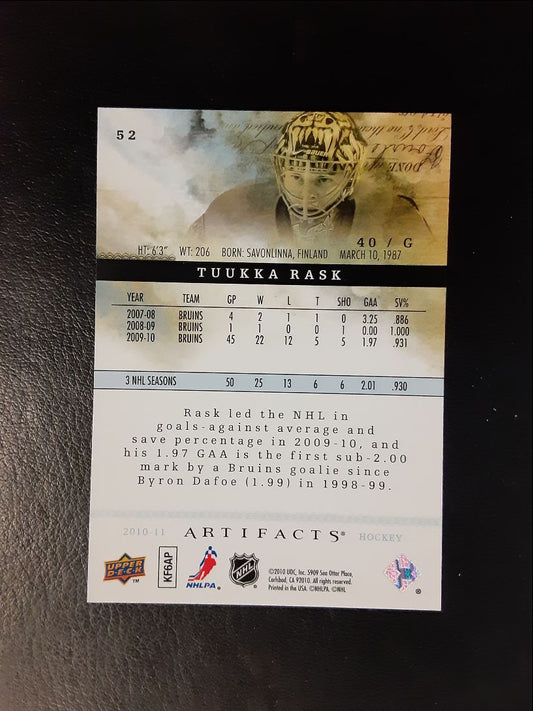 2010 Upper Deck Artifacts Tuukka Rask