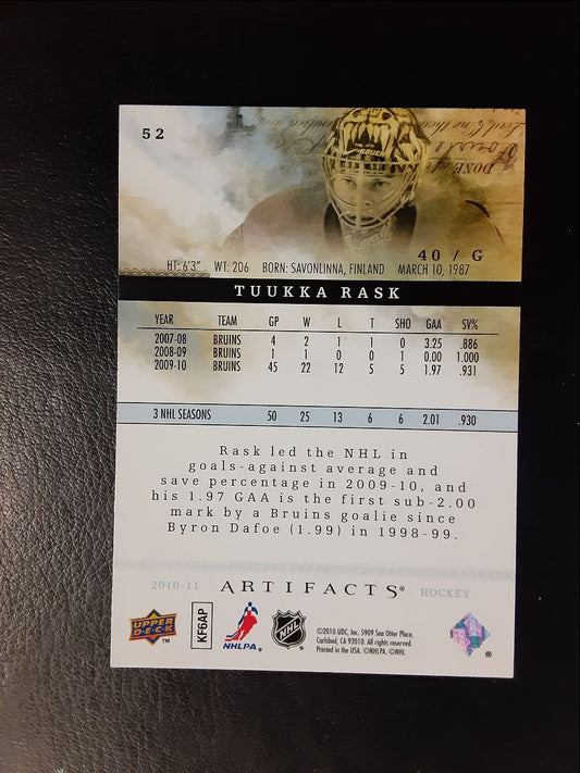 2010 Upper Deck Artifacts Tuukka Rask