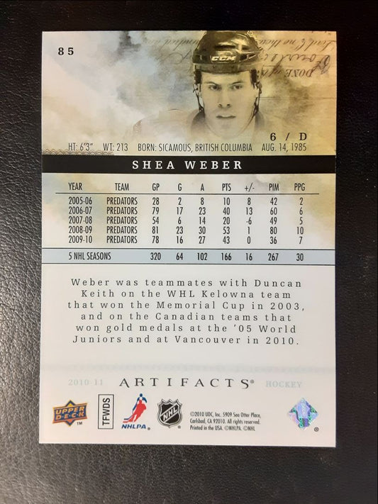 2010 Upper Deck Artifacts Shea Weber