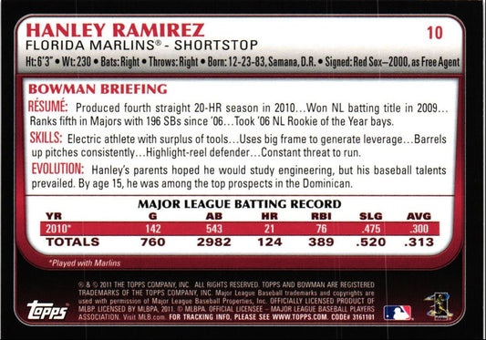 2011 Bowman Hanley Ramirez