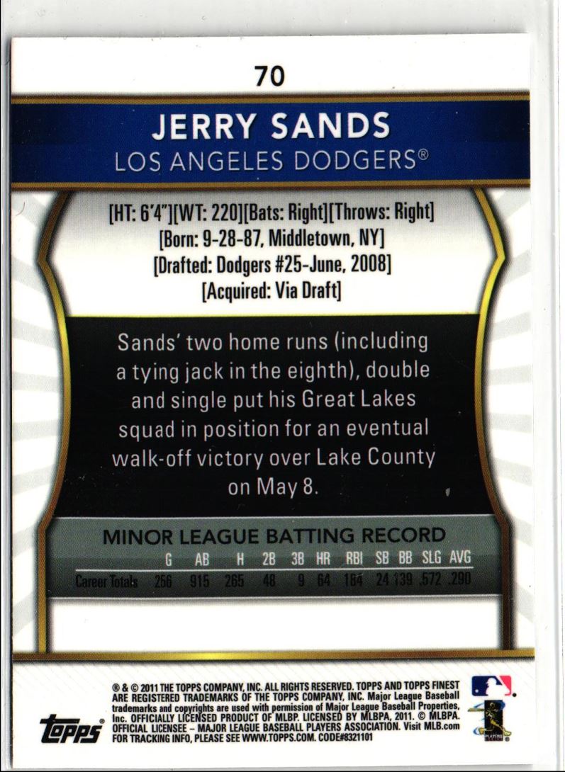 2011 Finest Jerry Sands