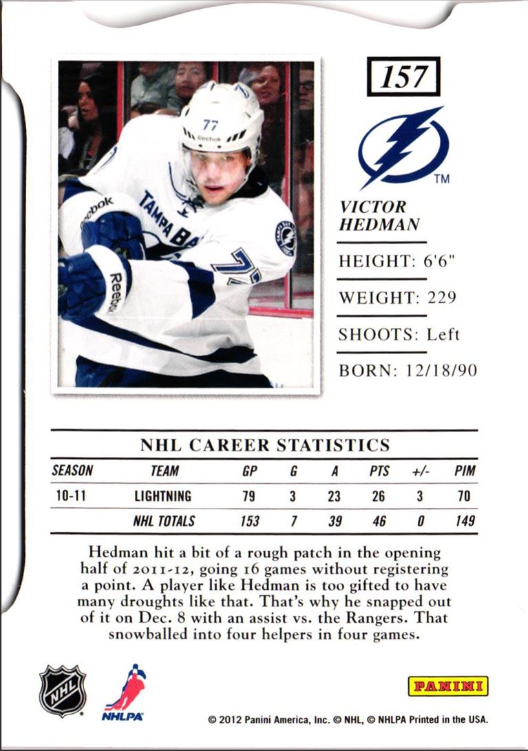 2011 Panini Elite Aspirations Victor Hedman