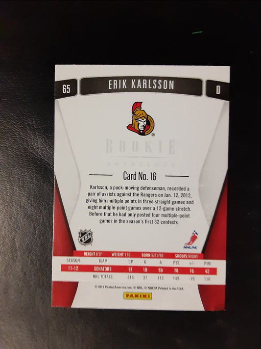 2011 Panini Rookie Anthology Erik Karlsson