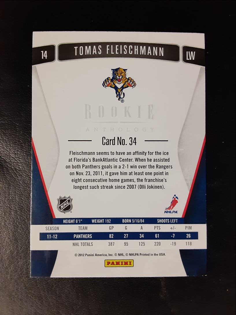 2011 Panini Rookie Anthology Tomas Fleischmann