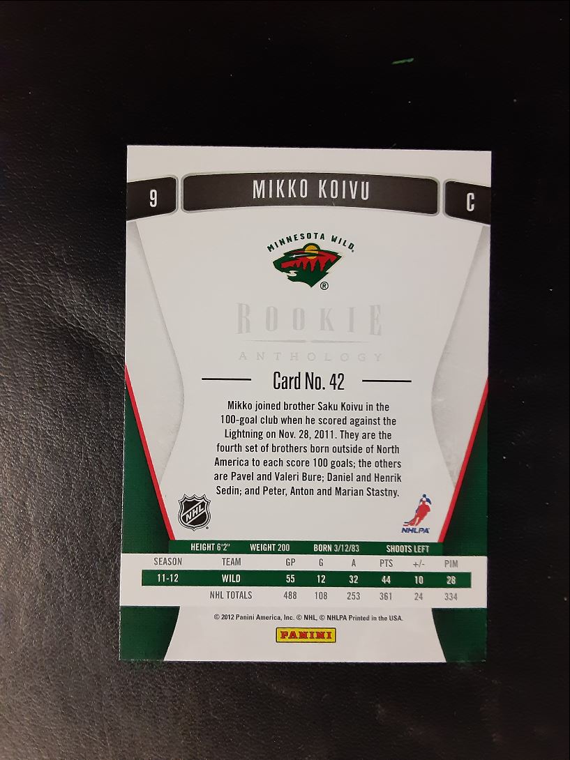 2011 Panini Rookie Anthology Mikko Koivu