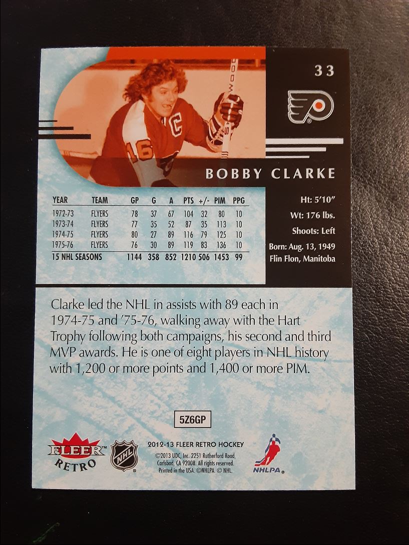 2012 Fleer Retro Bobby Clarke