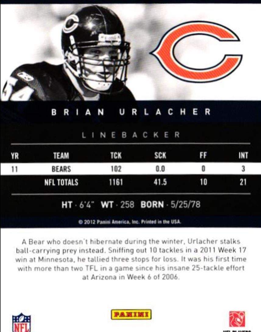 2012 Panini Prestige Brian Urlacher