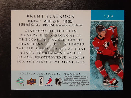 2012 Upper Deck Artifacts Brent Seabrook