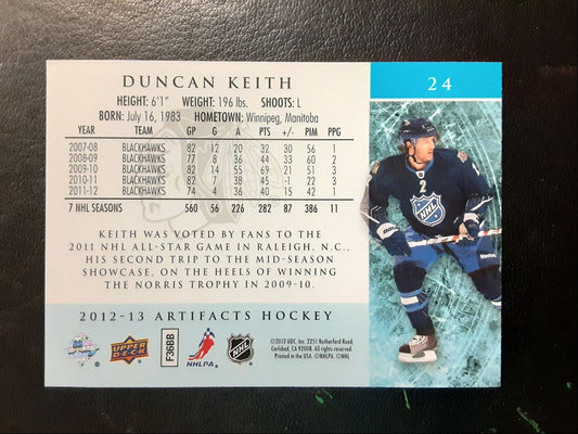 2012 Upper Deck Artifacts Duncan Keith