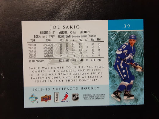 2012 Upper Deck Artifacts Joe Sakic