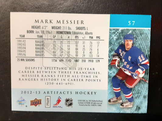 2012 Upper Deck Artifacts Mark Messier