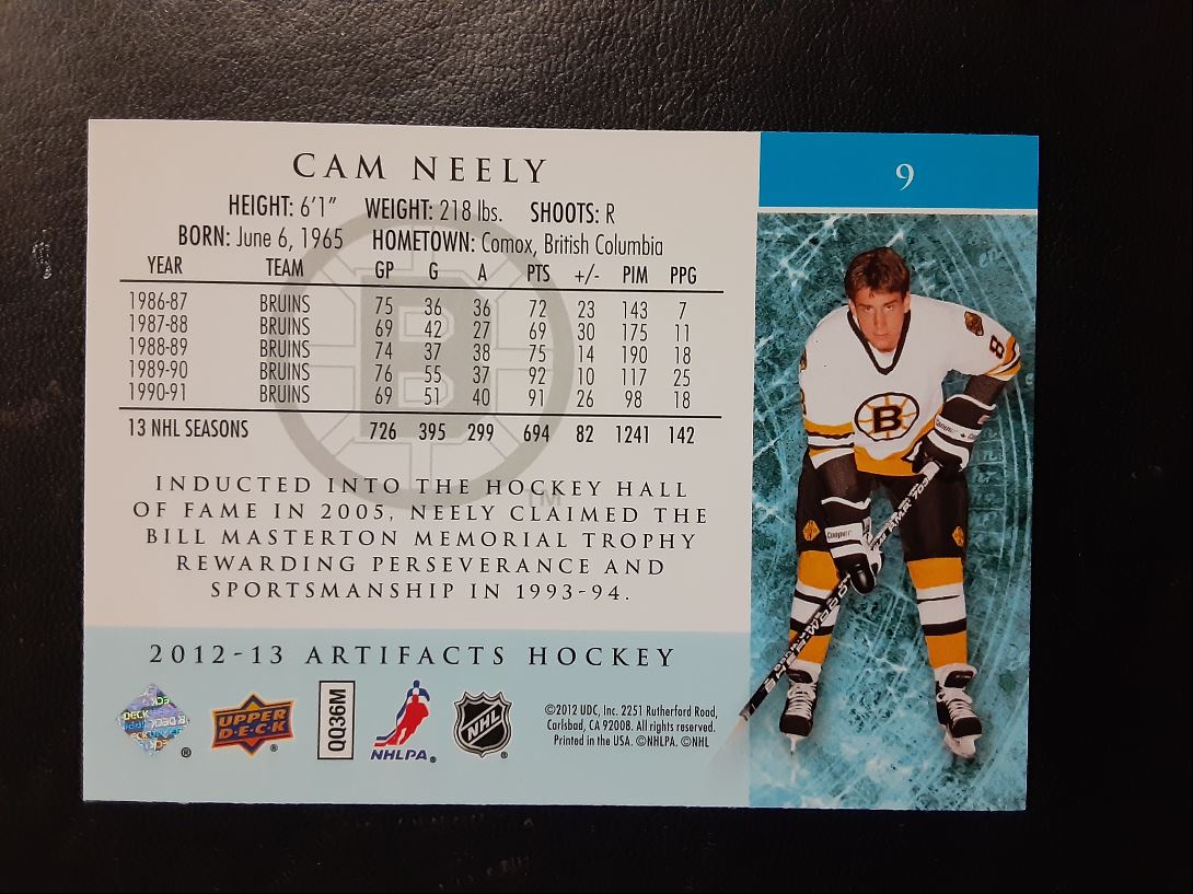 2012 Upper Deck Artifacts Cam Neely