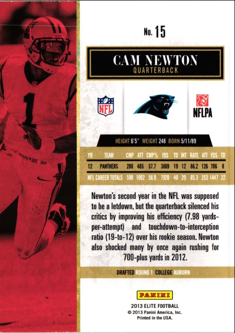 2013 Donruss Elite Cam Newton