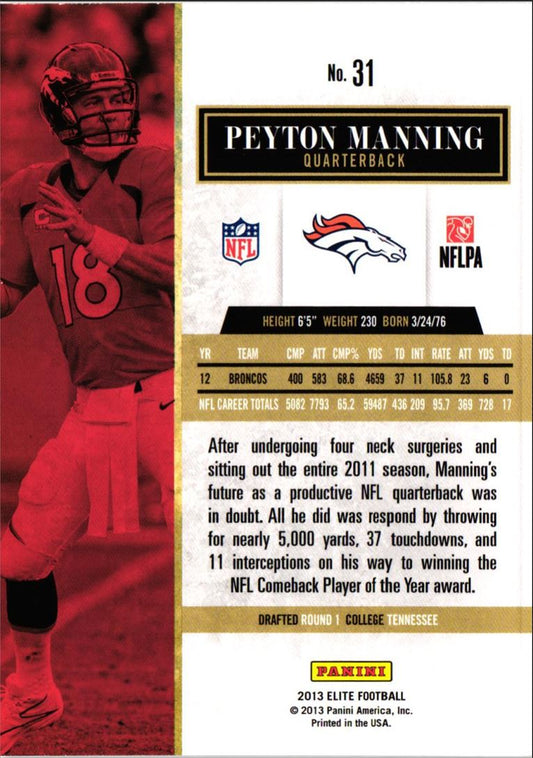 2013 Donruss Elite Peyton Manning