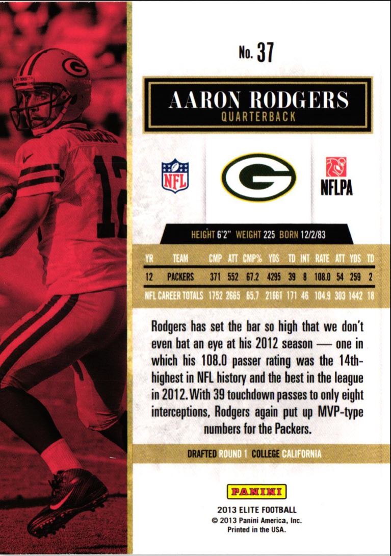 2013 Donruss Elite Aaron Rodgers