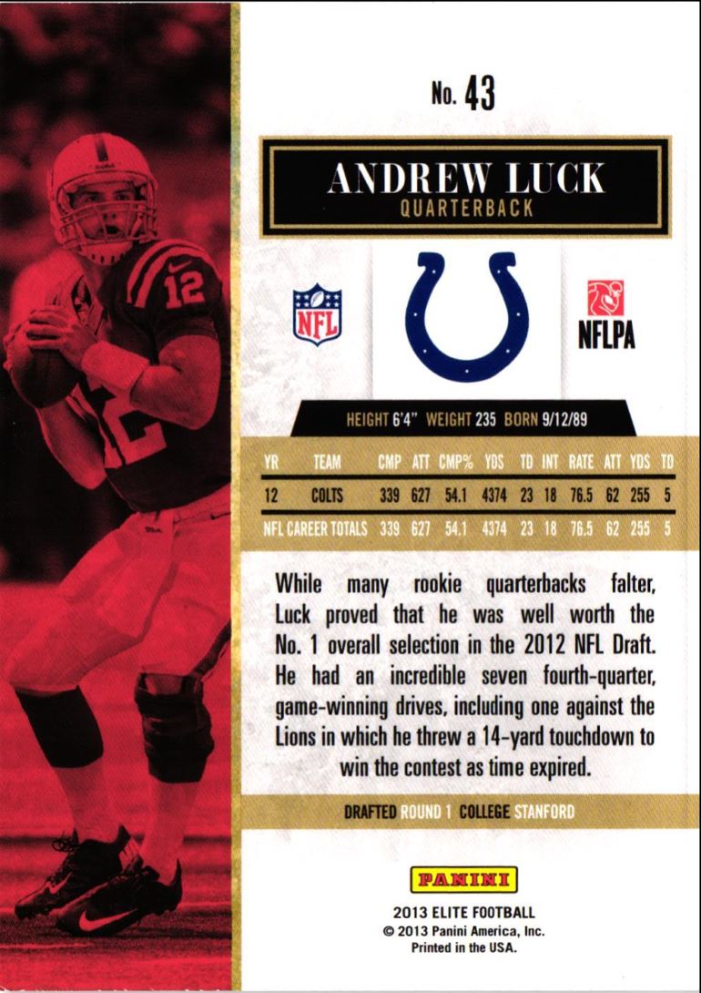 2013 Donruss Elite Andrew Luck