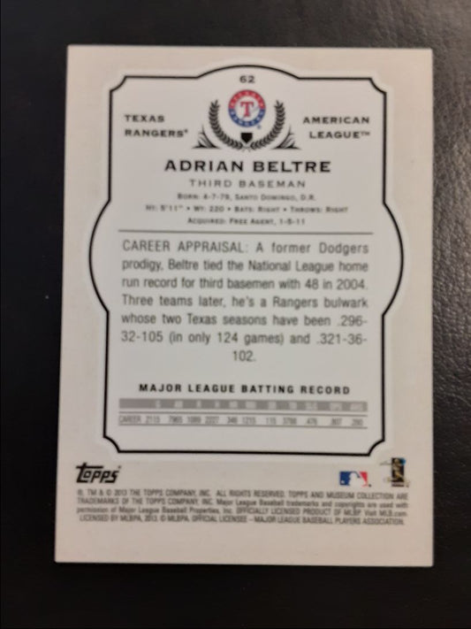 2013 Topps Museum Collection Green Adrian Beltre