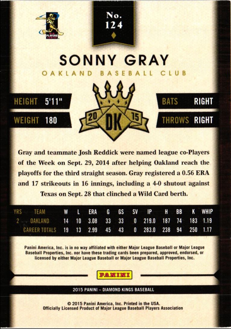 2015 Panini Diamond Kings Sonny Gray