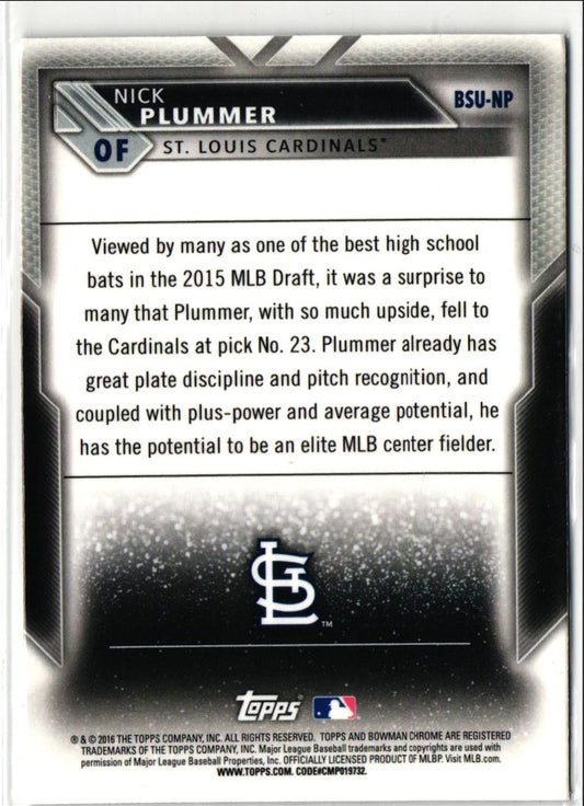 2016 Bowman Chrome Scouts Top 100 Updates Nick Plummer