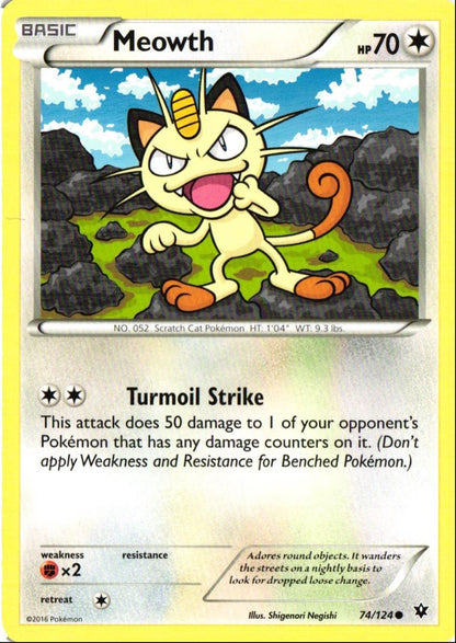 2016 XY - Fates Collide Meowth