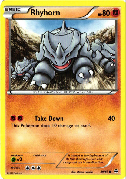 2016 XY - Generations Rhyhorn