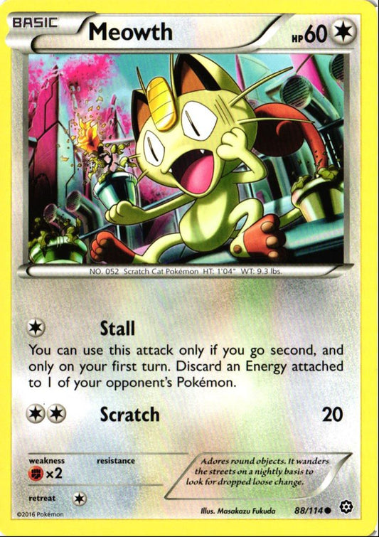 2016 XY - Steam Siege Meowth