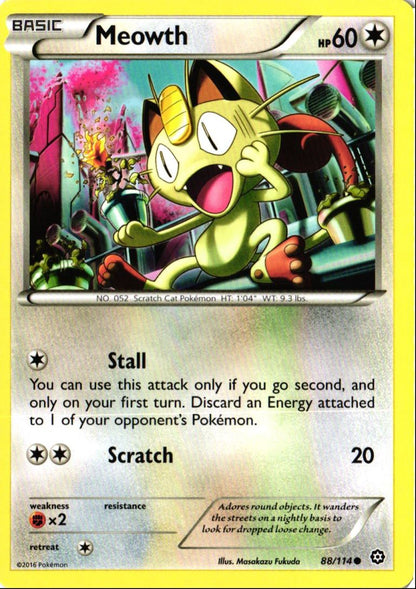 2016 XY - Steam Siege Meowth