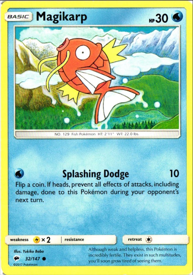 2017 Sun & Moon - Burning Shadows Magikarp