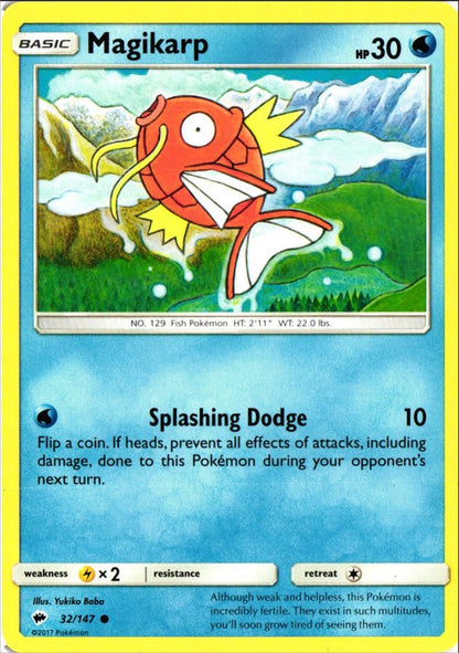 2017 Sun & Moon - Burning Shadows Magikarp