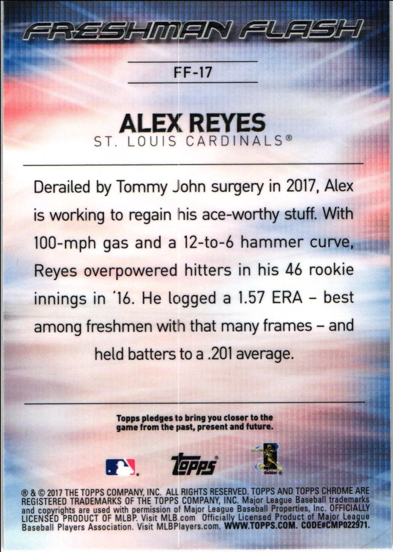 2017 Topps Chrome Freshman Flash Alex Reyes