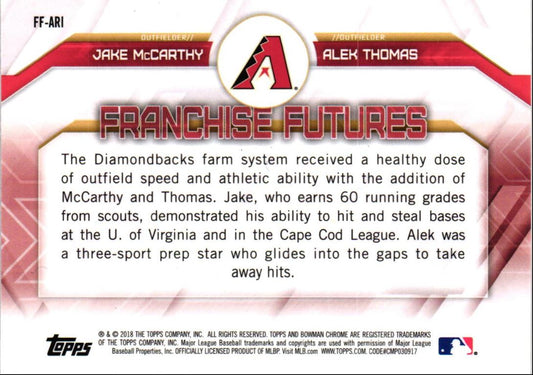 2018 Bowman Draft Franchise Futures Jake McCarthy/Alek Thomas