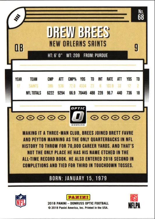 2018 Donruss Optic Drew Brees