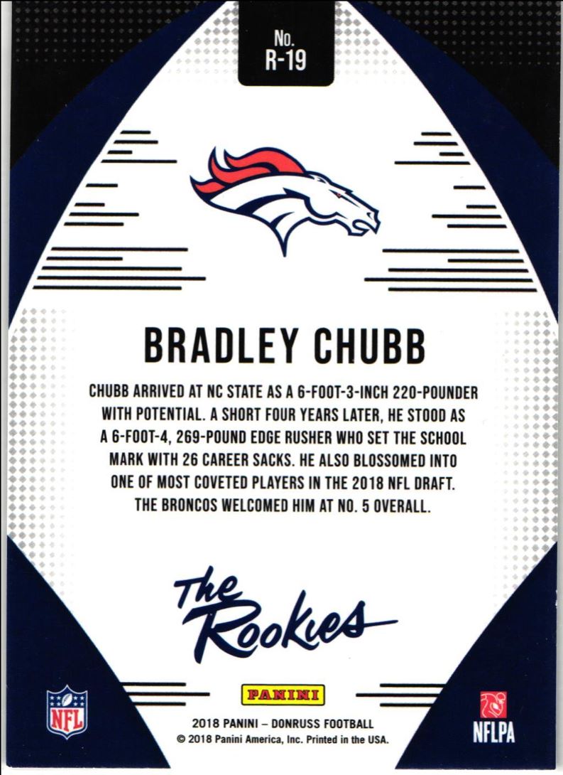 2018 Donruss The Rookies Bradley Chubb