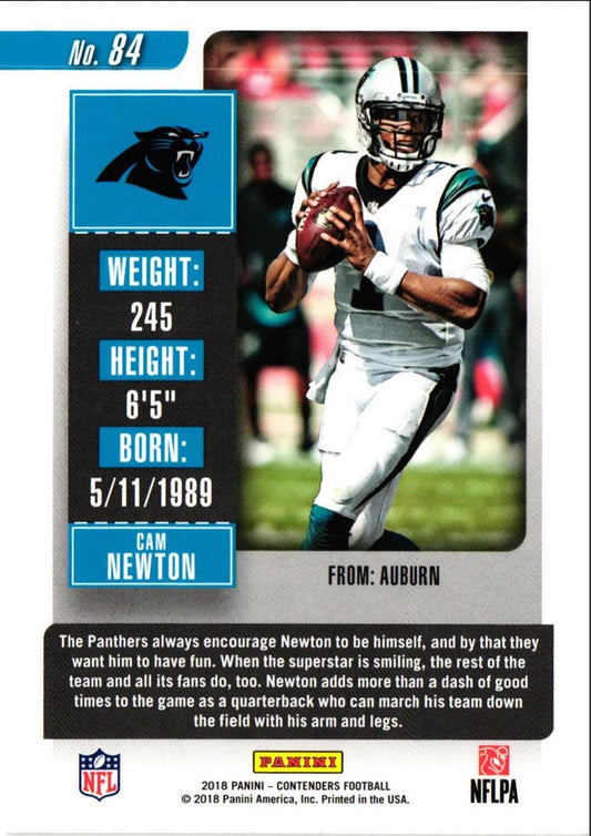 2018 Panini Contenders Cam Newton