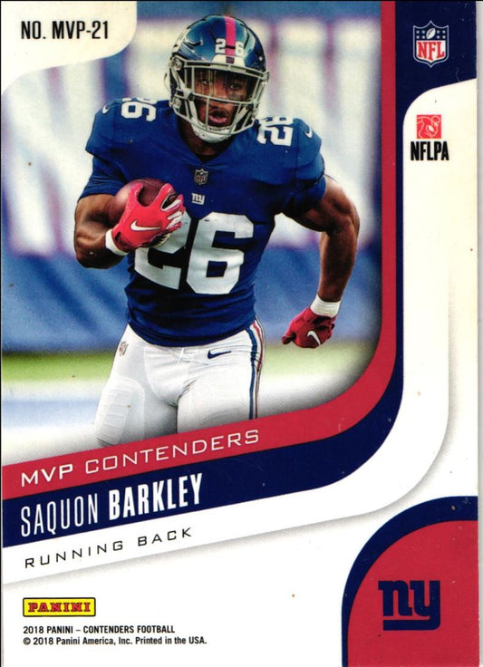 2018 Panini Contenders MVP Contenders Saquon Barkley