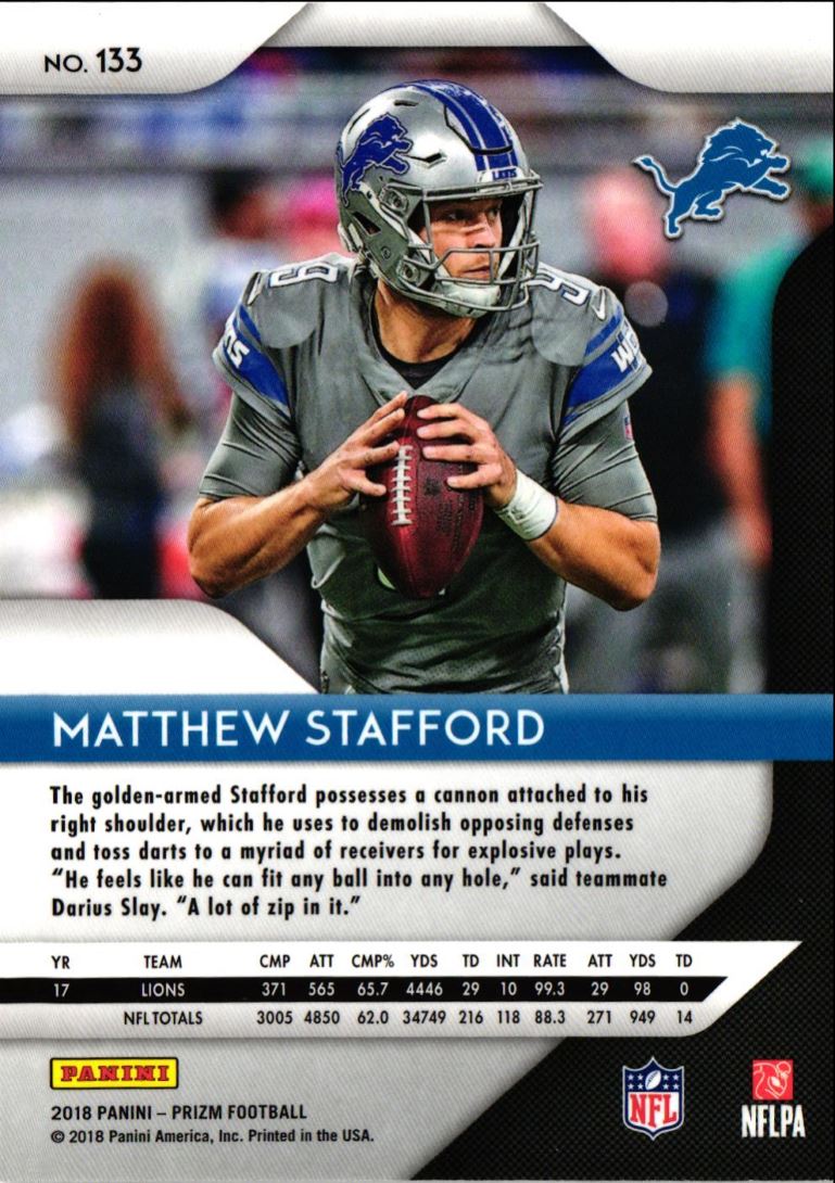 2018 Panini Prizm Matthew Stafford