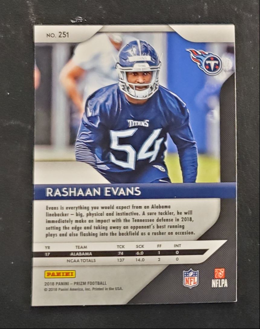 2018 Panini Prizm Rashaan Evans