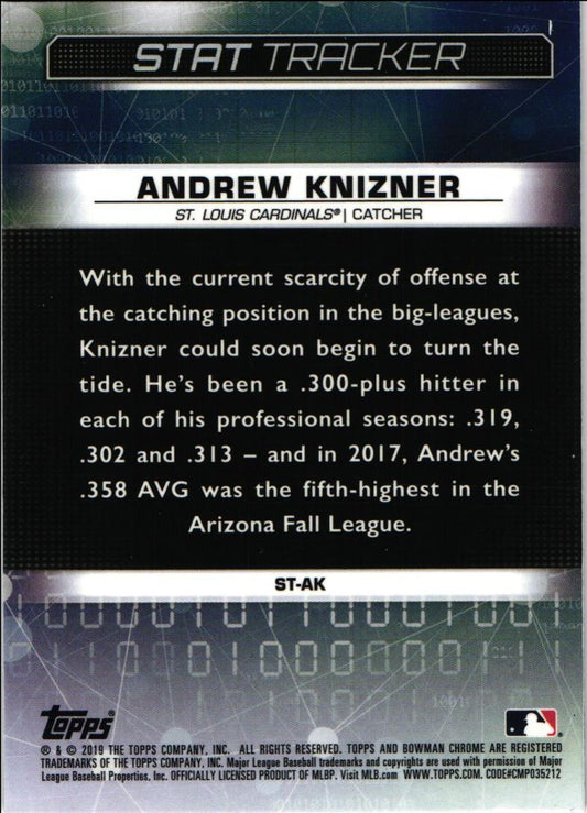 2019 Bowman Chrome Stat Tracker Andrew Knizner