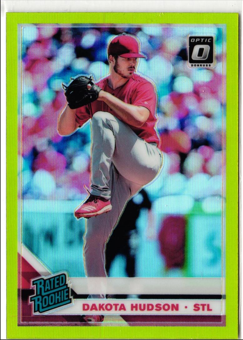 2019 Donruss Optic Green Prizm Dakota Hudson