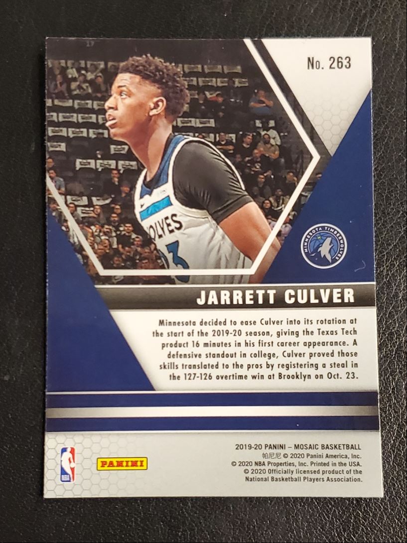 2019 Panini Mosaic NBA Debut Jarrett Culver