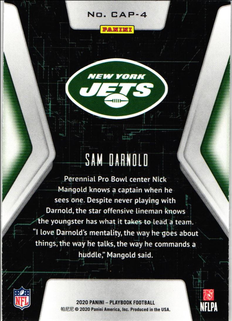 2019 Panini Playbook Captains Sam Darnold