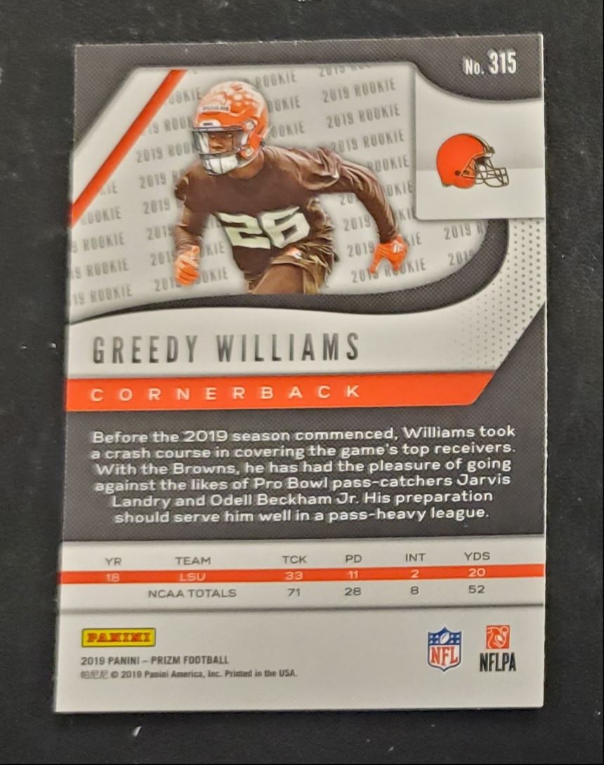 2019 Panini Prizm Greedy Williams