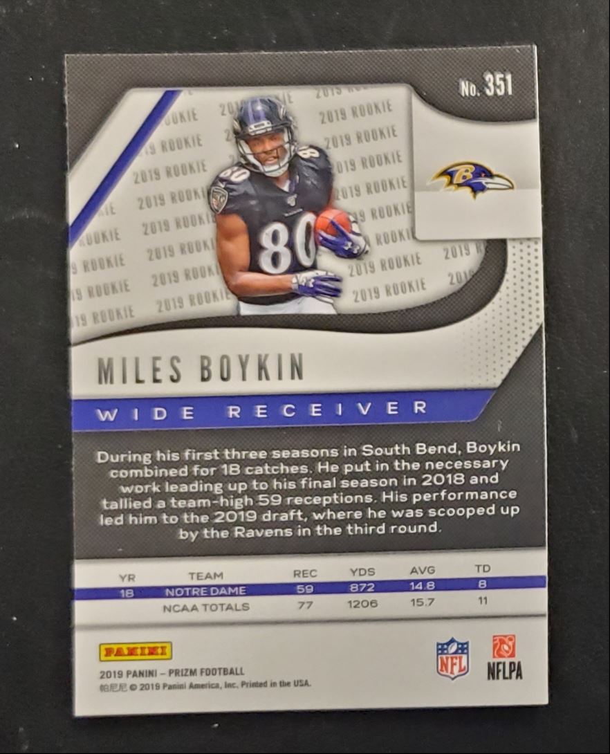 2019 Panini Prizm Miles Boykin