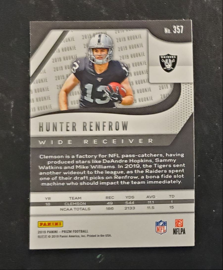 2019 Panini Prizm Hunter Renfrow